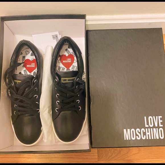 Love Moschino Embellished Heart Sneakers (Black, US8/EU38) - Picture 5 of 5